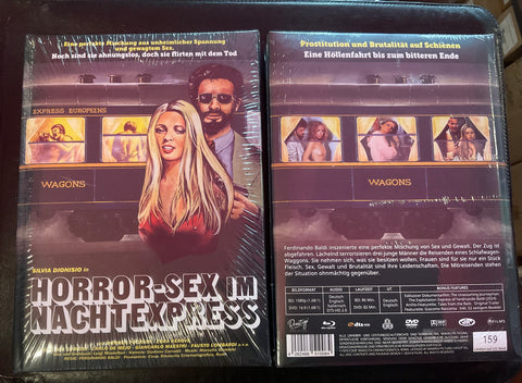LA RAGAZZA DEL VAGONE LETTO aka HORRORSEX IM NACHTEXPRESS Ferdinando Baldi Bluray/DVD Set Cover C PADDED Sleeve